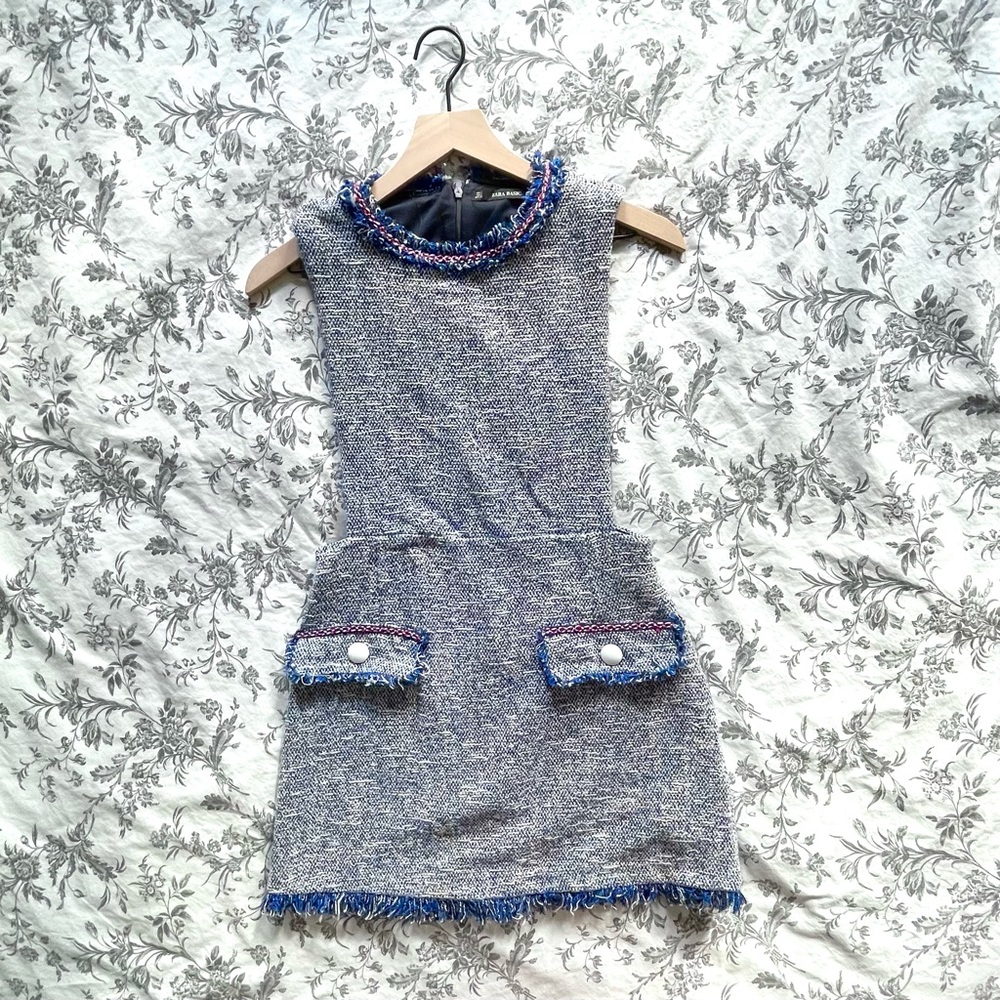 Zara Tweed Pinafore Dress